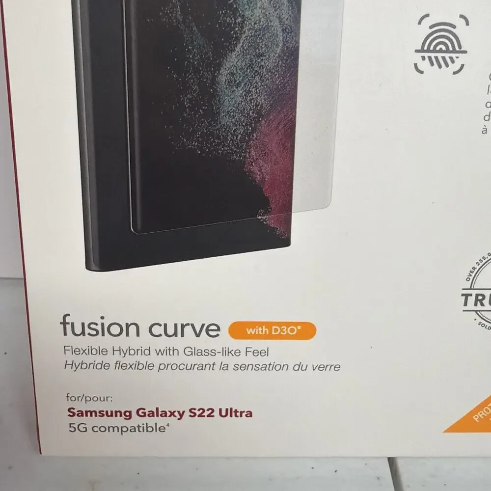 ZAGG Fusion Curve D3O Screen Protector Samsung Galaxy S22 Ultra NEW